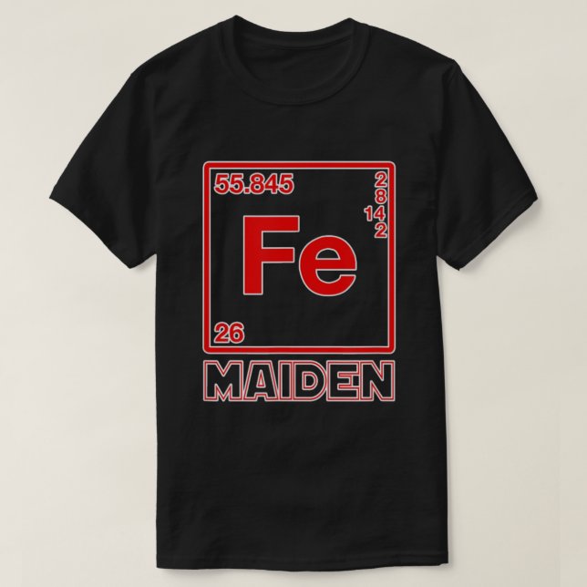 Fe Maiden Iron Element FE Parody T-Shirt (Design Front)
