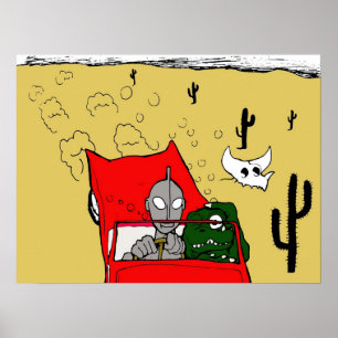 Fear and Loathing with Godzilla Poster