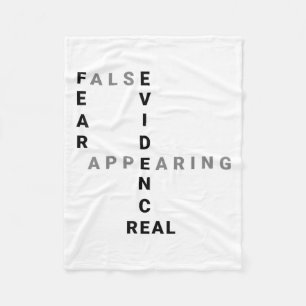 Fear False Evidence Appearing Real Motivational  Fleece Blanket