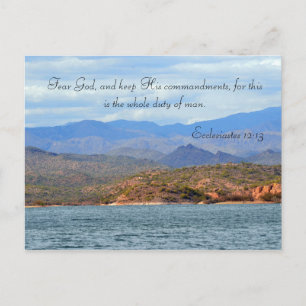 Fear God and Keep His Commandments Postcard