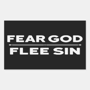 Fear God - Flee Sin T-Shirt Rectangular Sticker