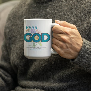 Fear God with Bouquet of flowers Coffee Mug