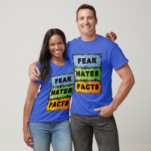 Fear Hates Facts - 12 Step AA Slogan Dark Shirt