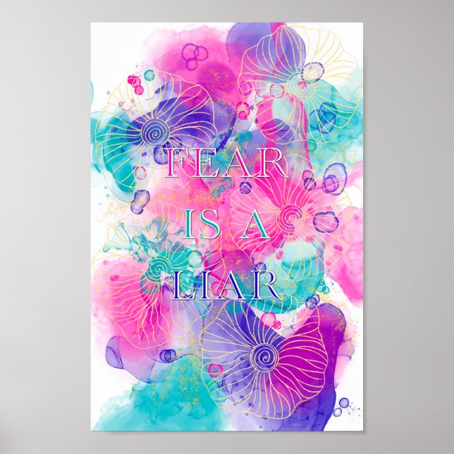 Fear is a Liar - Motivational Poster (Front)