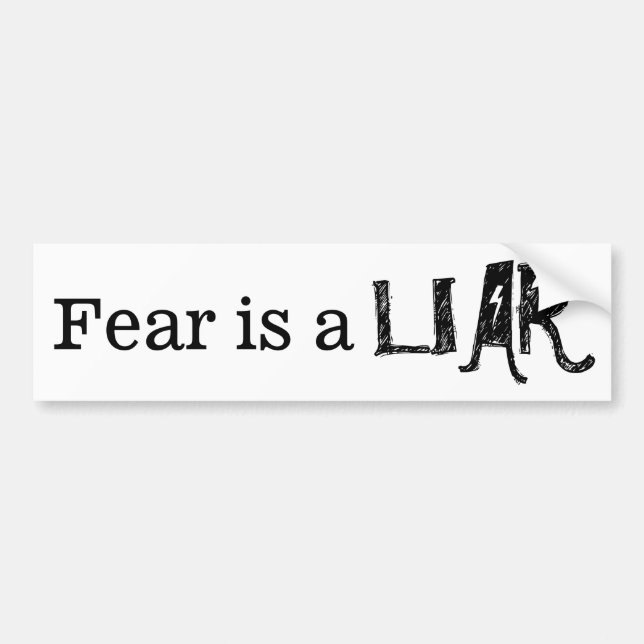 Fear is a Liar | Sayings | Any Style Customisable Bumper Sticker (Front)