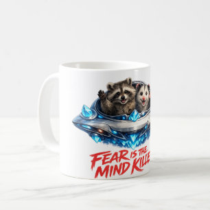 Fear Is The Mind Killer Funny Racoon Opossum , Me Coffee Mug
