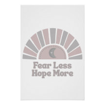 Fear Less Hope More Boho Inspirational