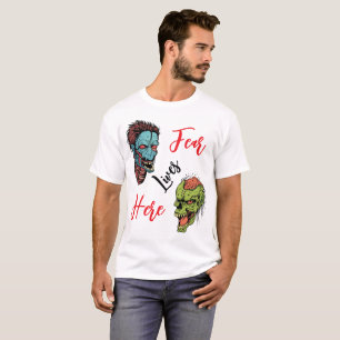 Fear Lives Here – Spooky Design Men’s T-Shirt