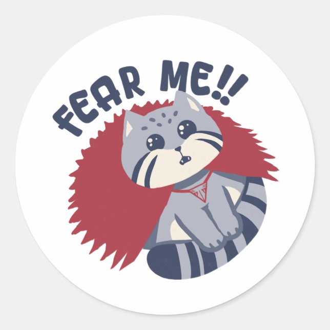 FEAR ME! CLASSIC ROUND STICKER (Front)