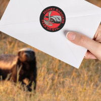 Fear no Evil Badass Honey Badger Red Animal Art