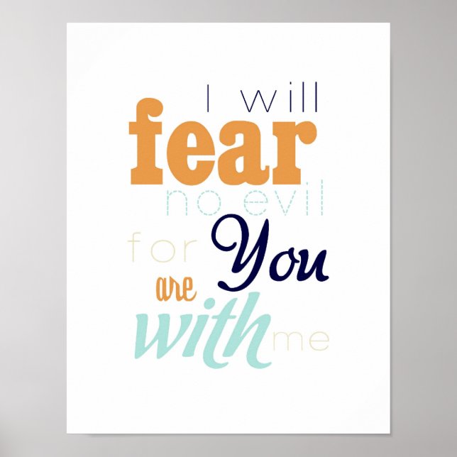 fear no evil - orange and navy blue poster (Front)