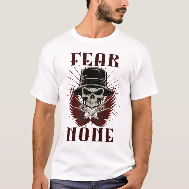 Fear None – Skullborne Gothic Resilience T-Shirt (Front)
