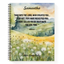 Fear Not Bible Verse Watercolor Nature Wildflowers