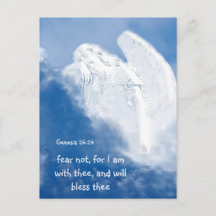 Fear Not Encouragement Angel Clouds Sky Postcard