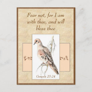 Fear Not Encouragement Watercolor Bird Postcard