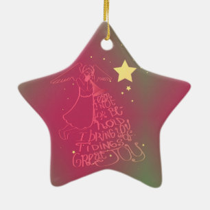 "Fear not, for behold..." Angel Star Ornament