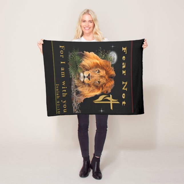 Fear Not for I am With thee Fleece Blanket (In Situ)