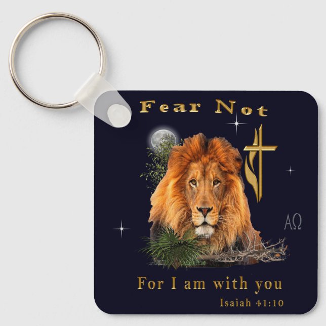 Fear Not for I am With thee Key Ring (Front)
