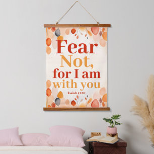 Fear not, for I am with You Boho Christian Wall Hanging Tapestry