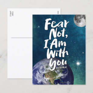FEAR NOT, I AM with you - Christian God Jesus Holiday Postcard