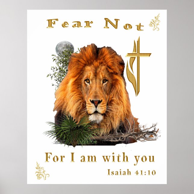 Fear not Isaiah 41:10 Poster (Front)