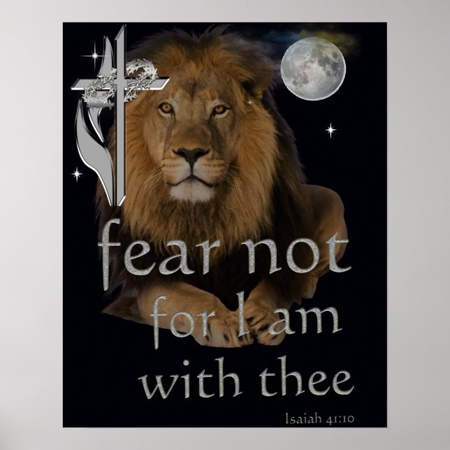 Fear not Isaiah 41:10 Poster (Front)