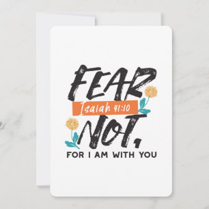 Fear Not Isaiah Bible Verse Inspirational Design Holiday Card