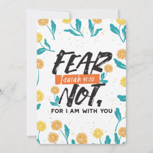 Fear Not Isaiah Bible Verse Inspirational Design Holiday Card