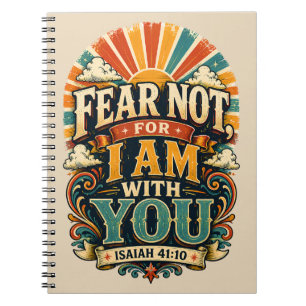 Fear Not Retro Christian Sunburst Vintage Prayer Notebook