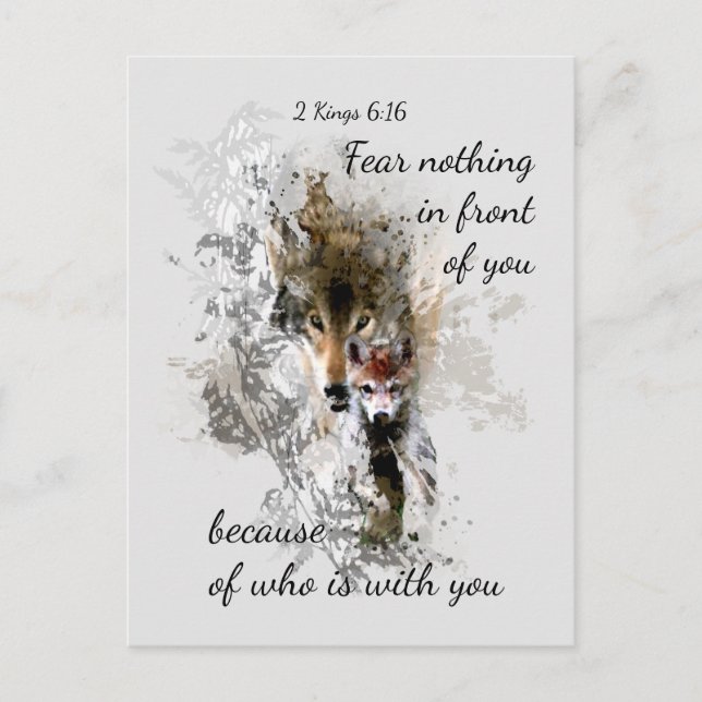Fear Nothing in front of you Inspirational Quote Postcard (Front)