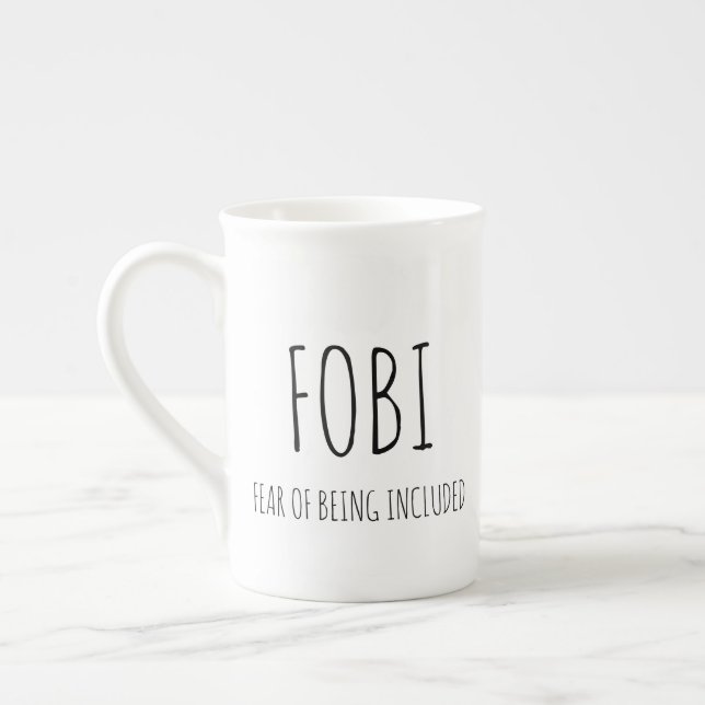 Fear of Being Included,fobi Bone China Mug (Left)