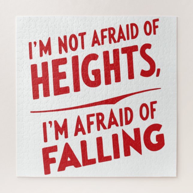 Fear of Falling: A Typography Design Jigsaw Puzzle (Vertical)