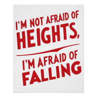 Fear of Falling: A Typography Design Poster