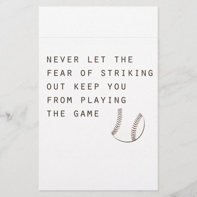 fear of striking out inspirational modern baseball (Front)