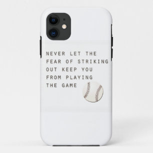 fear of striking out inspirational modern baseball iPhone 11 case