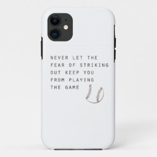 fear of striking out inspirational modern baseball iPhone 11 case