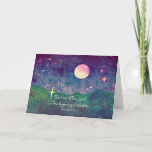 Fear of the Lord Yellow Moon Thank You Card