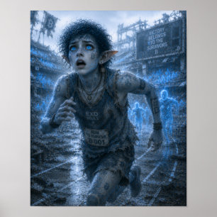 Fear / Runner / Ruined Stadium Poster