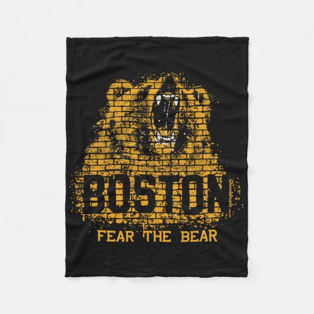 Fear The Bear  Fleece Blanket (Front)
