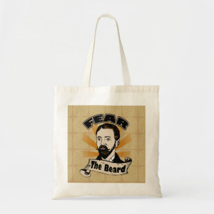 Fear the Beard, Funny Moustache Tote Bag