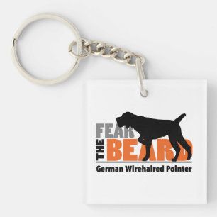 Fear the Beard - German Wirehaired Pointer Key Ring