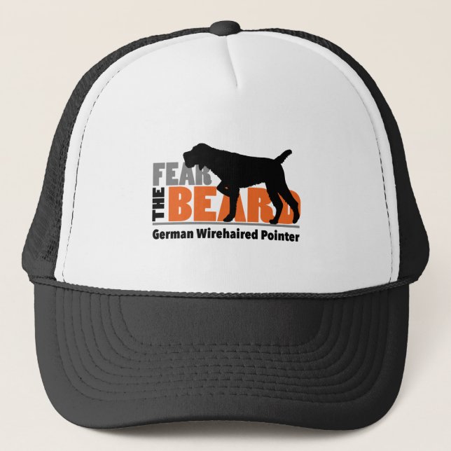Fear the Beard - German Wirehaired Pointer Trucker Hat (Front)