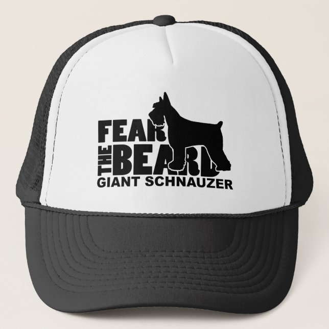 Fear the Beard - Giant Schnauzer Trucker Hat (Front)