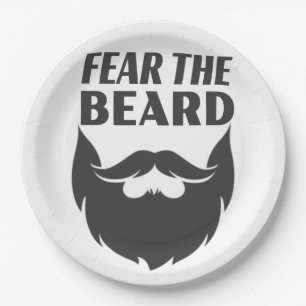 Fear the Beard Paper Plate