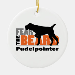 Fear the Beard - Pudelpointer Ceramic Tree Decoration