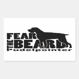 Fear the Beard - Pudelpointer Gear Rectangular Sticker