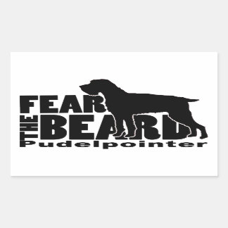 Fear the Beard - Pudelpointer Gear Rectangular Sticker