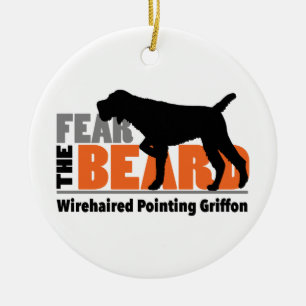 Fear the Beard - Wirehaired Pointing Griffon Ceramic Tree Decoration