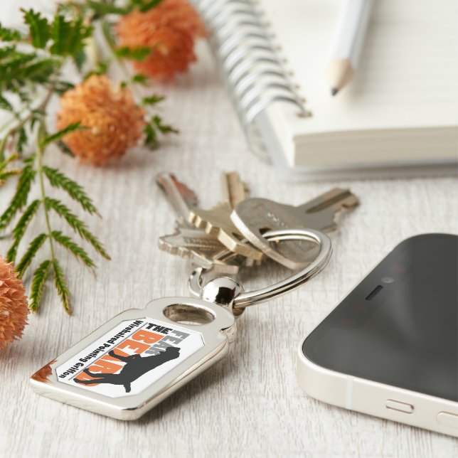 Fear the Beard - Wirehaired Pointing Griffon Key Ring (Side)