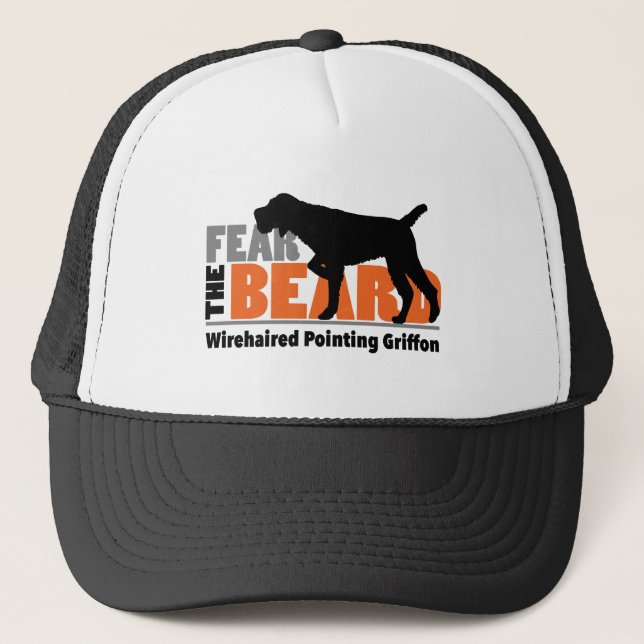 Fear the Beard - Wirehaired Pointing Griffon Trucker Hat (Front)